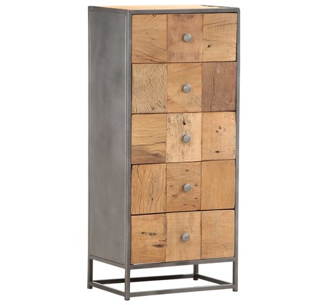 Vidaxl armoire à tiroirs 45 x 30 x 100 cm bois de récupération massif