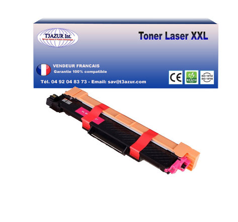 Toner compatible avec Brother TN247 pour Brother HL-L3210CW  HL-L3230CDW Magenta - 2 300 pages - T3AZUR