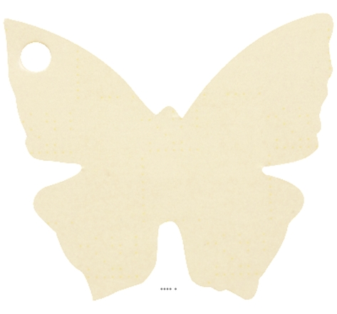 Marque place x10 papillon ivoire 4 x 4 cm - couleur: crème