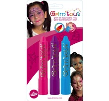 Crayons maquillage sans parabène 3 sticks princesse