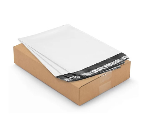 Lot pochettes plastique opaque blanche super 16x22 cm (lot de 100)