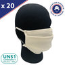 Masque Tissu Lavable x50 Blanc Lot de 20