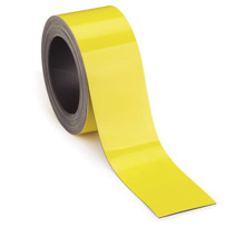 Étiquette magnétique en rouleau jaune 50 mm x5 m