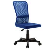 vidaXL Chaise de bureau Bleu 44x52x100 cm Tissu en maille