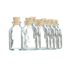 50 mini bouteilles en verre 6 cm avec bouchon liège