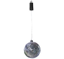 Luxform Lampe suspendue à LED à piles Ball Swirl Argenté