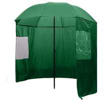 vidaXL Parapluie de pêche Vert 240x210 cm