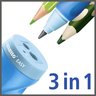 Taille crayon 3 en 1 easysharpener droitier bleu stabilo