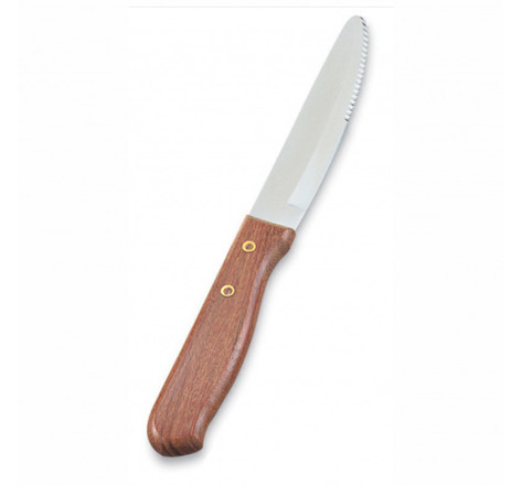 Couteau à steak manche bois plastique l 25,1 cm - lot de 12 - pujadas