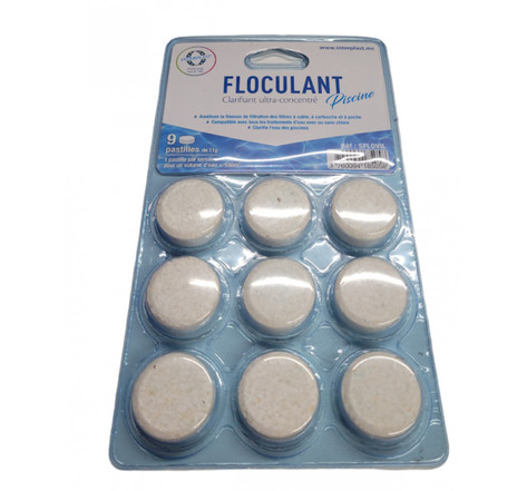 Flovil 9 pastilles - floculant clarifiant piscine