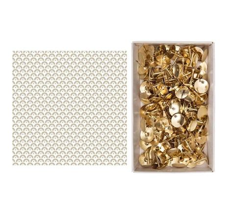 Papier calque japonais 90 g/ m² 30 x 30 cm Paons + 150 punaises dorées