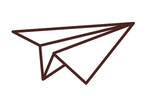 Tampon en bois Avion origami