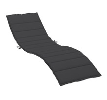 vidaXL Coussin de chaise longue noir 200x60x3 cm tissu oxford