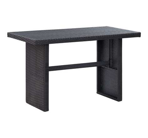 Vidaxl table de jardin noir 110x60x74 cm résine tressée