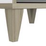 Table de chevet 1 tiroir - GENIUS - Blanc et Gris - 36 8 x 33 x 43 8 cm - DEMEYERE